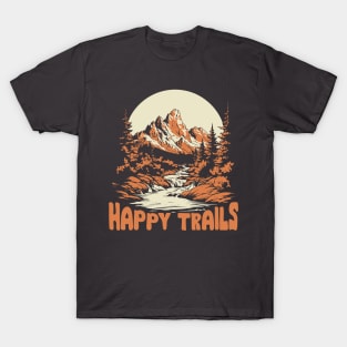 Happy Trails 1970's Vibe Hiking Tee T-Shirt